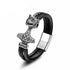Bracelet Loup Homme en Cuir
